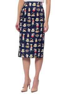Юбка женская Adzhedo 2694 синяя 3XL
