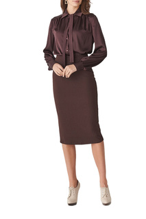 Юбка женская Alina Assi 19-508-001 коричневая 3XL
