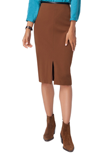 Юбка женская Vilatte D46.044 коричневая 58 RU