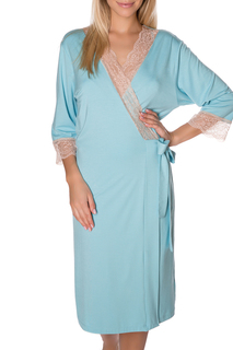 Халат домашний женский Rose&Petal Homewear 1027 голубой XL