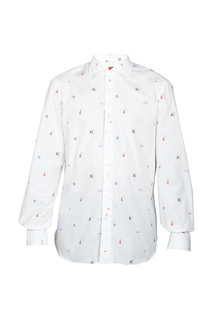 Рубашка мужская ISAIA 95146 белая 39 IT