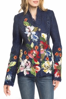 Полупальто женское Yukostyle 903 синее 42 RU