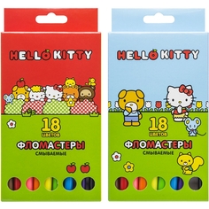 Набор фломастеров ACTION! Hello Kitty, с18 цв., картон с е/п, 2 диз.