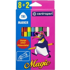 Набор перекрашивающих фломастеров МАГИК, 8+2, упаковка с европодвесом Centropen