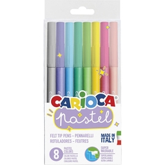 Набор фломастеров CARIOCA PASTEL, 8 цв., блистер с европодвесом