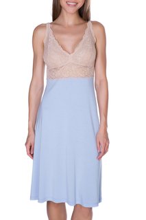 Сорочка ночная женская Rose&Petal Homewear RP48-8141 голубая L