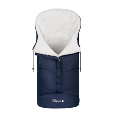 Конверт в коляску Esspero Sleeping Bag White Navy Натуральная шерсть
