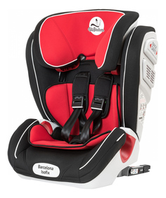 Автокресло Mr Sandman Barcelona Isofix группа 1/2/3, Черный, Красный