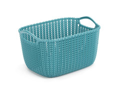 Корзина для белья Curver Knit l 19 л голубая