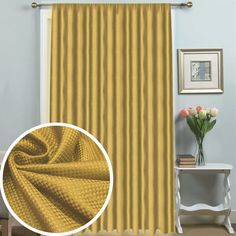 Штора Amore Mio Лен однотонный 2,0*2,7 1 шт. желтый