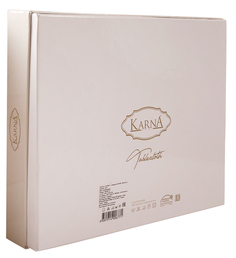 Скатерть прямоугольная с гипюром 160х300 Karna Botanic серая Cleo