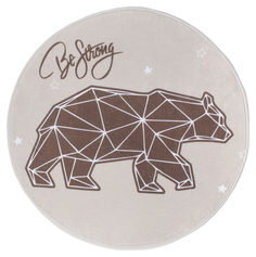 Ковер детский Крошка Я "Strong bear", d = 70см, велюр, поролон 400г/м2 Крошка Я