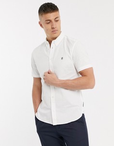 Белая оксфордская рубашка с короткими рукавами French Connection-Белый