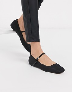 Черные балетки ASOS DESIGN-Черный