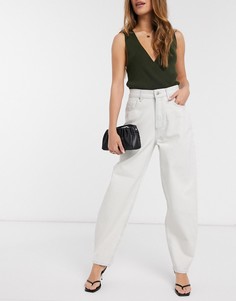 Голубые свободные джинсы с завышенной талией Vero Moda-Синий