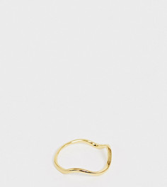 Кольцо из позолоченного серебра ASOS DESIGN-Золотой