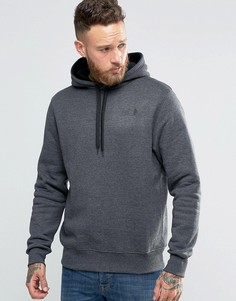 Темно-серое худи с логотипом The North Face-Серый