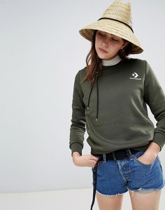 Свитшот с круглым вырезом Converse-Зеленый