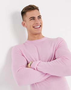 Розовый обтягивающий джемпер из мериносовой шерсти ASOS DESIGN
