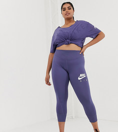 Синие леггинсы Nike Air Running Plus-Синий