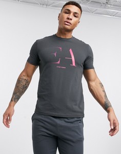 Футболка с логотипом Emporio Armani-Черный