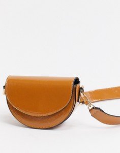 Бежевая сумка с широким ремешком Topshop-Светло-коричневый