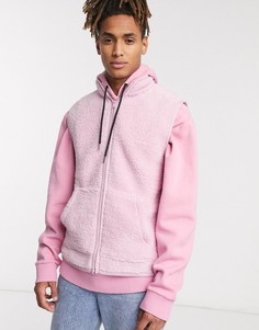 Розовый плюшевый жилет ASOS DESIGN-Фиолетовый