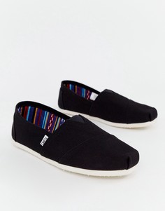 Черные классические парусиновые эспадрильи TOMS-Черный