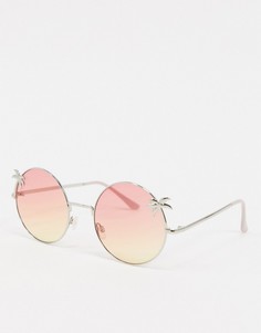 Розовые солнцезащитные очки в круглой оправе AJ Morgan-Розовый