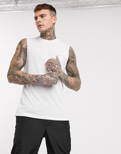 Белая майка с добавлением льна ASOS DESIGN-Белый