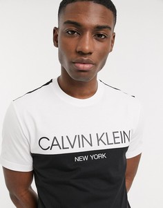 Футболка колор блок с логотипом Calvin Klein-Мульти
