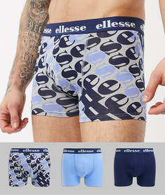 Набор из 3 боксеров-брифов с принтом Ellesse-Мульти