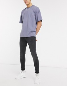 Черные обтягивающие джинсы Topman-Черный
