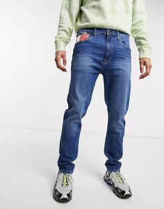 Темные зауженные джинсы Tommy Jeans-Синий