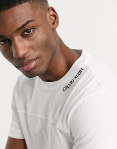 Белая футболка с логотипом Calvin Klein-Белый