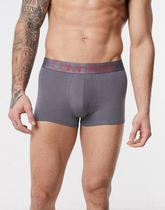 Хлопковые боксеры-брифы Calvin Klein-Серый