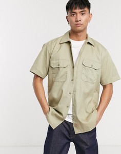 Рубашка цвета хаки с короткими рукавами Dickies-Зеленый