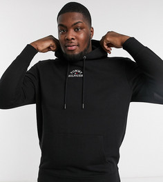Худи черного цвета с вышивкой логотипа на груди Tommy Hilfiger Big & Tall-Черный