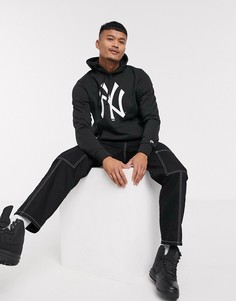 Худи черного цвета с логотипом New Era New York Yankees-Черный