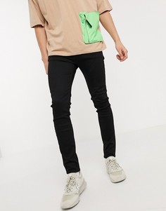 Черные супероблегающие джинсы Calvin Klein Jeans-Черный