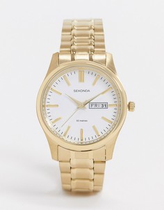 Золотистые часы-браслет с белым циферблатом Sekonda-Золотой
