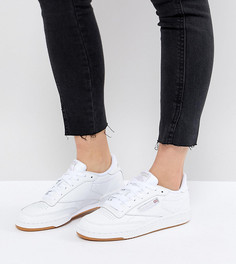 Белые кожаные кроссовки Reebok Classic Club C 85-Белый