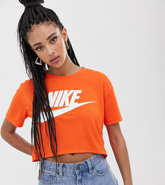 Оранжевая футболка с логотипом-галочкой Nike-Оранжевый