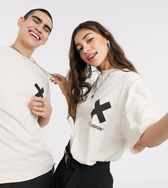 Белая футболка с логотипом COLLUSION Unisex-Белый