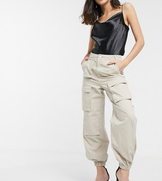 Брюки в стиле милитари с карманами ASOS DESIGN-Светло-бежевый