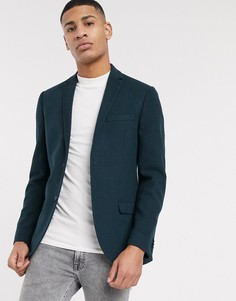 Темно-синий однобортный пиджак Topman-Серый