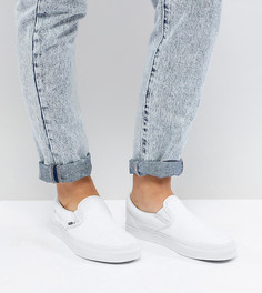 Белые кроссовки-слипоны Vans-Белый