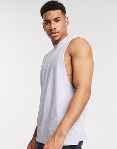 Фиолетовая свободная майка из органического хлопка с глубокими проймами ASOS DESIGN-Фиолетовый