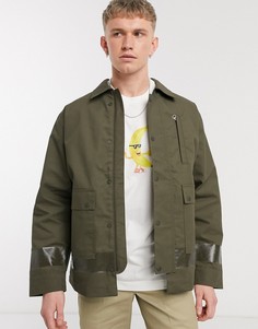 Водонепроницаемая куртка цвета хаки Weekday-Зеленый