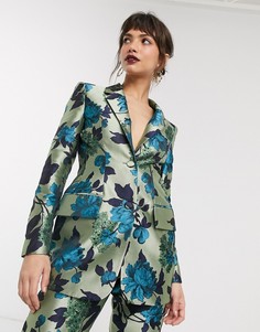 Жаккардовый пиджак с цветочным узором ASOS EDITION-Мульти
